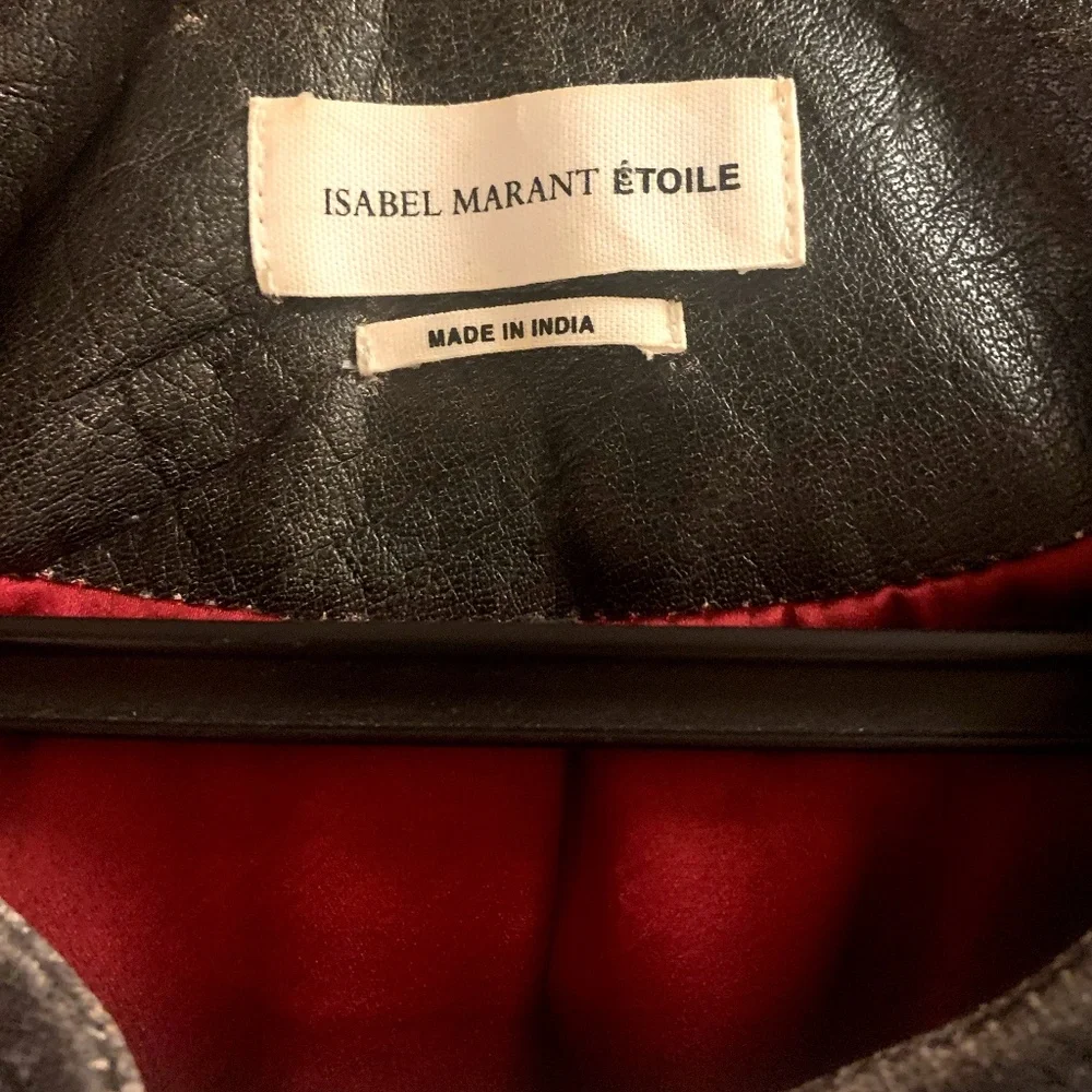 Isabel Marant Bacuri Distressed Leather Jacket As seen on Jennifer Lawrence - Picture 5 of 5